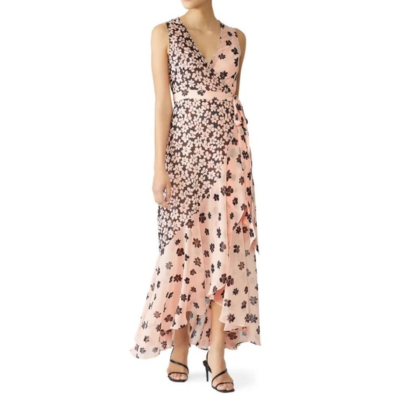 Fame and Partners Dresses & Skirts - Fame And Parners Pink floral Women’s Ruffle Wrap Dress Size 18